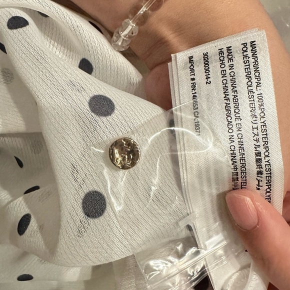 Orange and white polka dot top Keepsake Size 6 - Picture 7 of 7